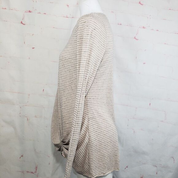 Michael Stars blush pink grey striped long sleeve - Picture 3 of 5